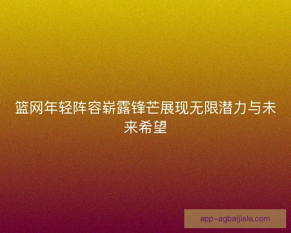篮网年轻阵容崭露锋芒展现无限潜力与未来希望